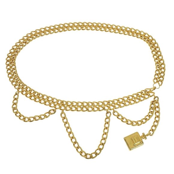 Chanel Chain Belt Perfume Gold Small Good - Picture 1 of 4
